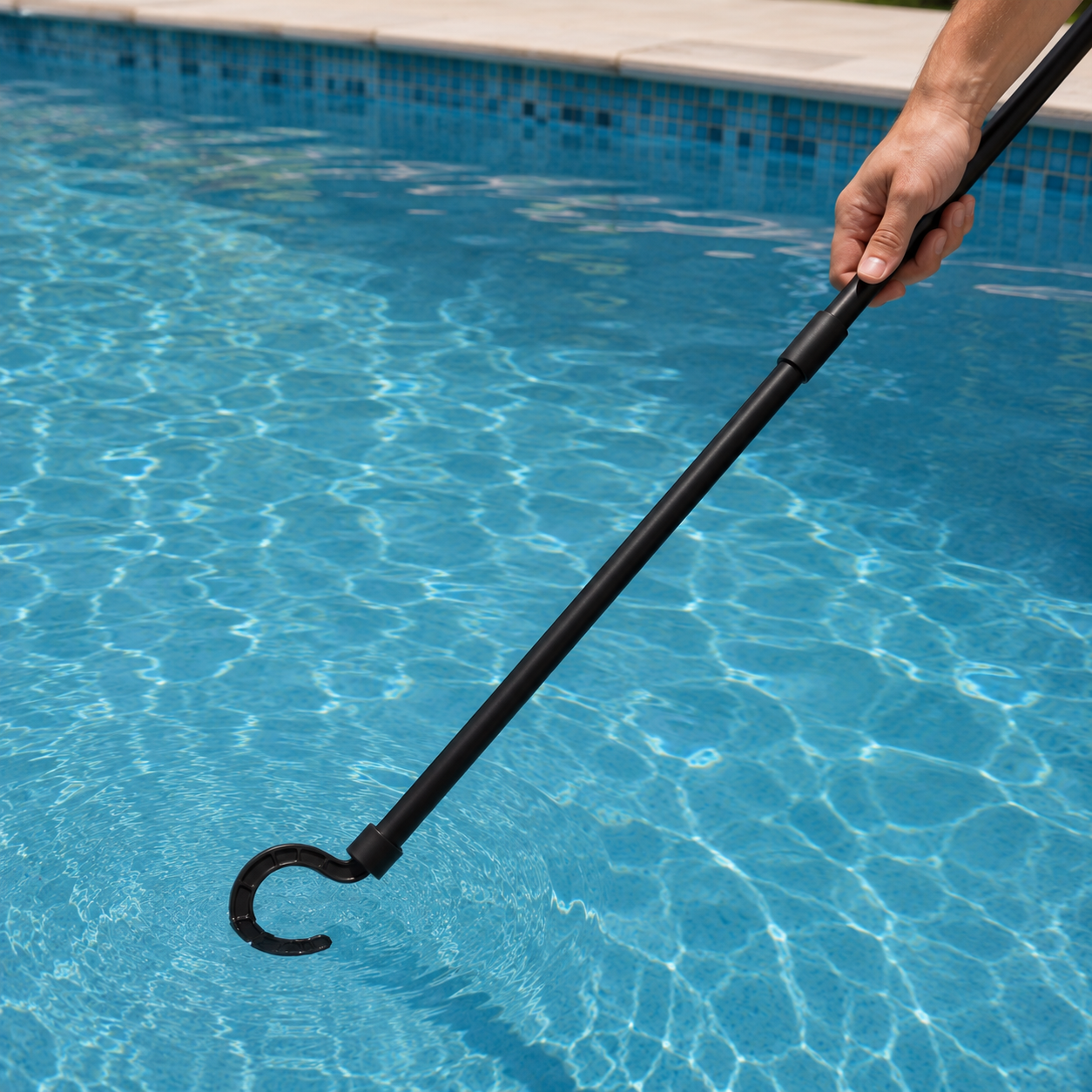 Pértiga de gancho para piscina
